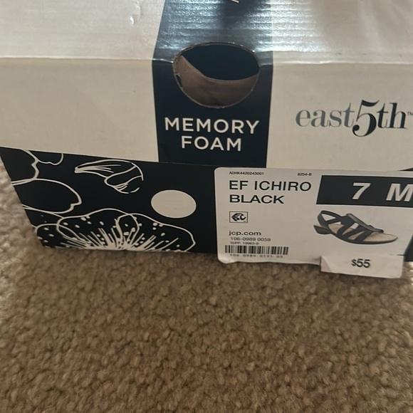 never worn East 5th memory foam EF Ichiro in black size 7 - Picture 3 of 3